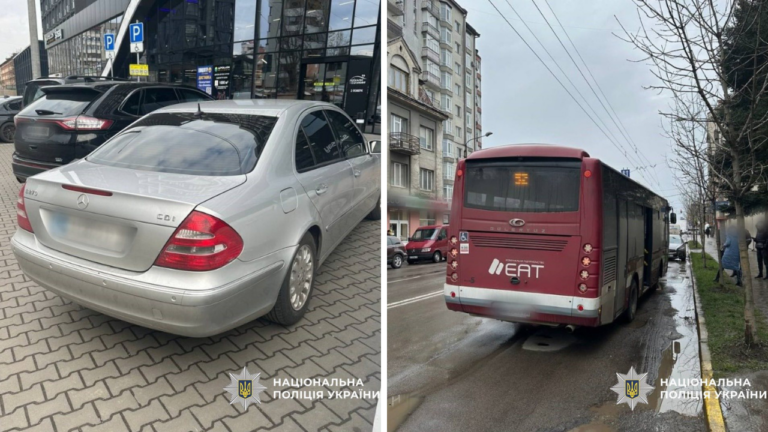На Незалежності Mercedes зіткнувся зі комунальним автобусом та втік: є постраждала (ФОТО)