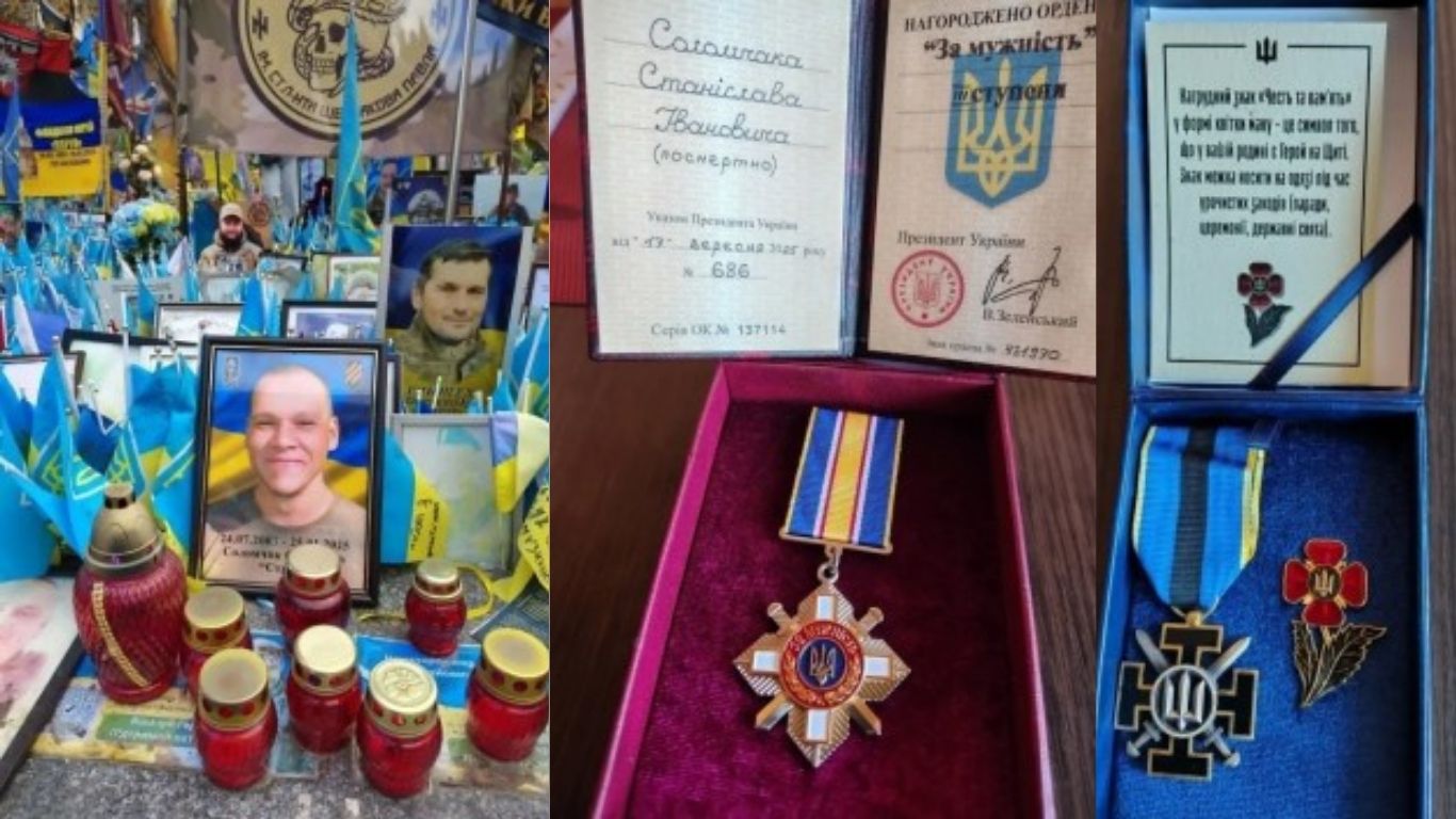 Воїна з Калуша Станіслава Соломчака посмертно відзначили двома нагородами