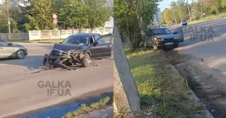На Юності зіткнулися Toyota та Skoda: одну з автівок відкинуло на узбіччя (ВІДЕО)