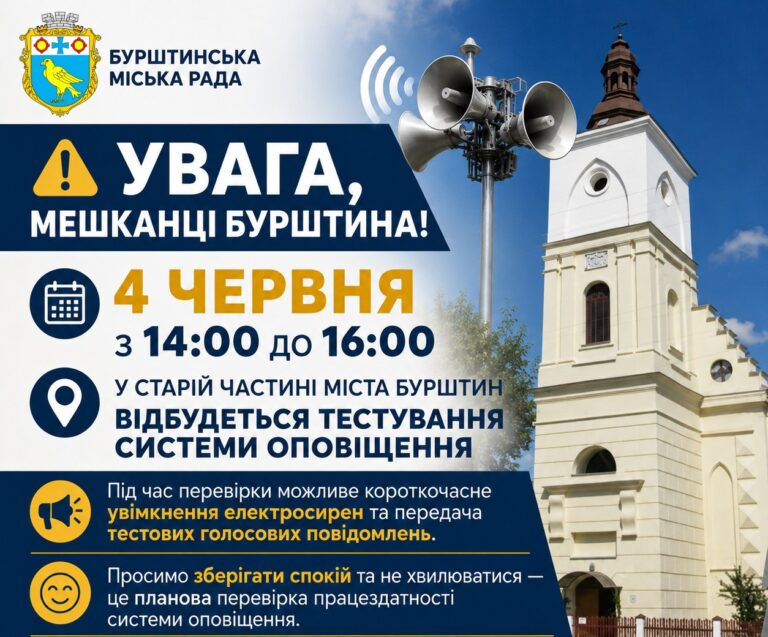 У Бурштині 4 червня перевірятимуть систему оповіщення населення