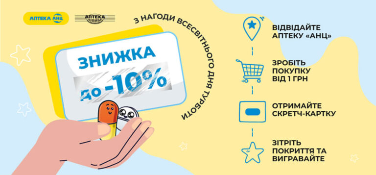 У червні відвідувачі аптек “АНЦ” та “Копійка” в Івано-Франківську можуть отримати гарантовані знижки та бонуси