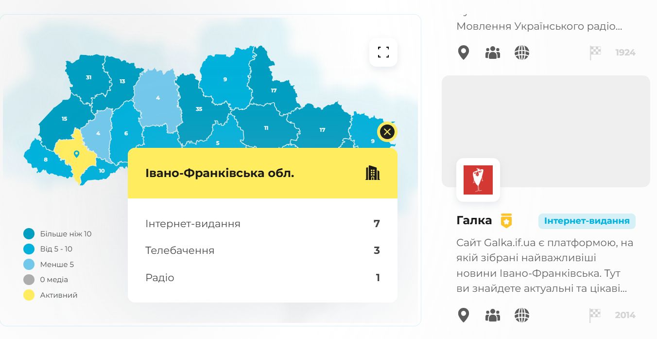 “Галка” вкотре потрапила на Мапу рекомендованих медіа