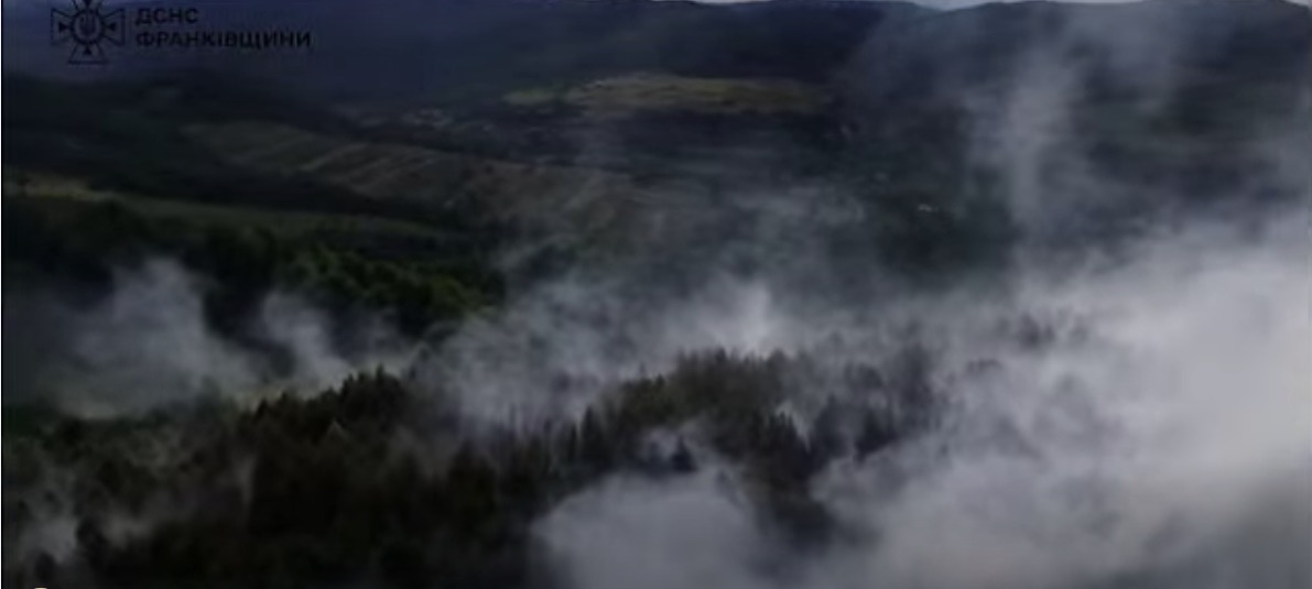 На Калущині другий день гасять масштабну пожежу у лісі (ВІДЕО)
