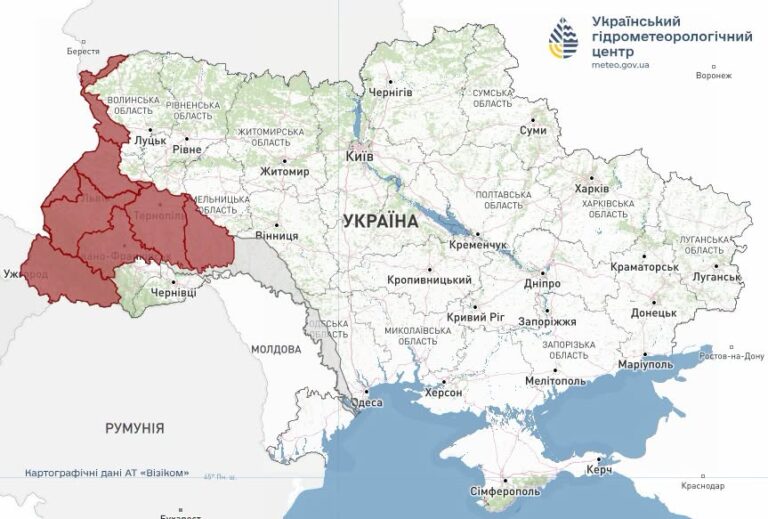На річках Прикарпаття прогнозують критичне маловоддя: оголосили “коричневий” рівень небезпеки