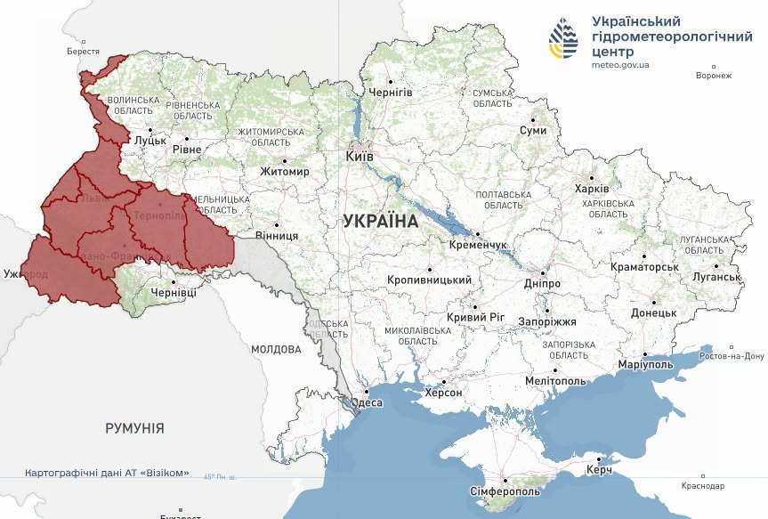 На річках Прикарпаття прогнозують критичне маловоддя: оголосили “коричневий” рівень небезпеки
