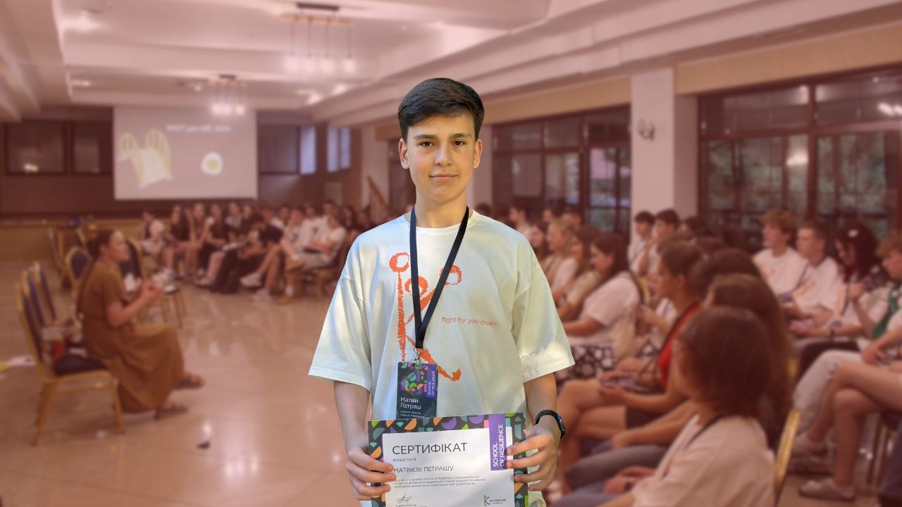 Матвій Петраш з Франківська взяв участь у програмі “School of Resilience” та готує власний благодійний проєкт