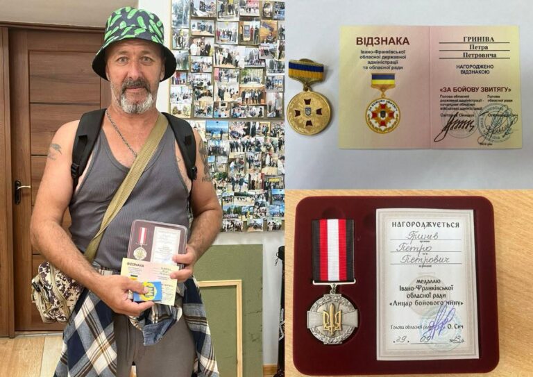 Військовослужбовця з Тлумацької громади Петра Гриніва нагородили двома відзнаками