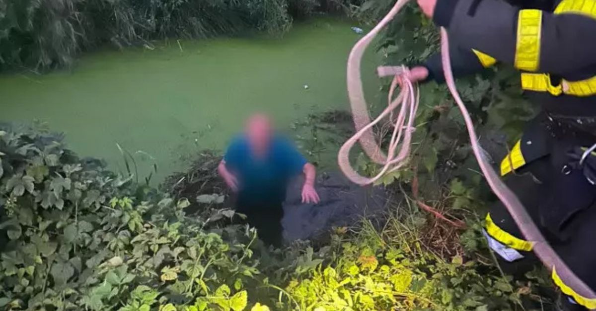 У болоті застряг чоловік на Прикарпатті (ФОТОФАКТ)