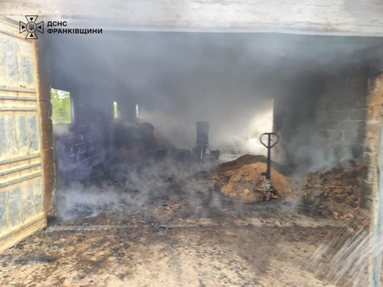 У Галичі сталася пожежа на території деревообробного підприємства (ФОТОФАКТ)