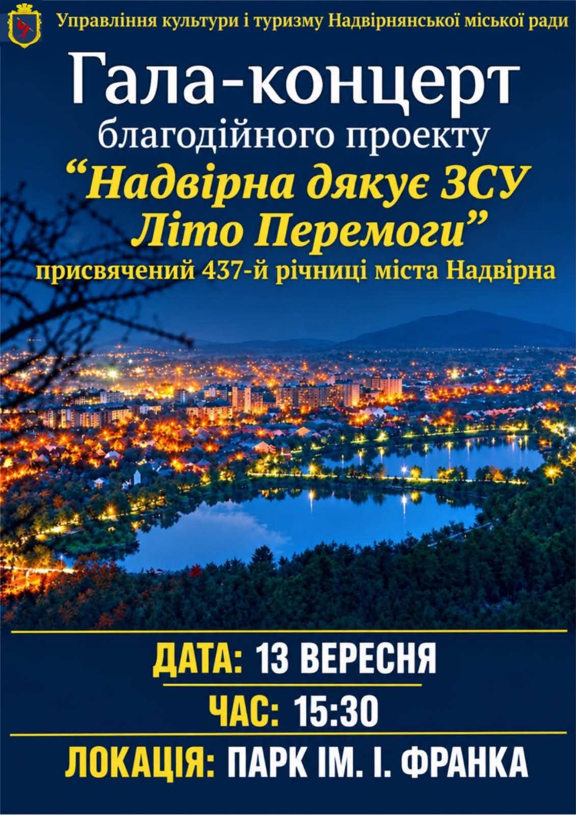 Фома, «Мандри» та «100ЛИЦЯ»: у Надвірній відзначать 437-річчя міста благодійними концертами
