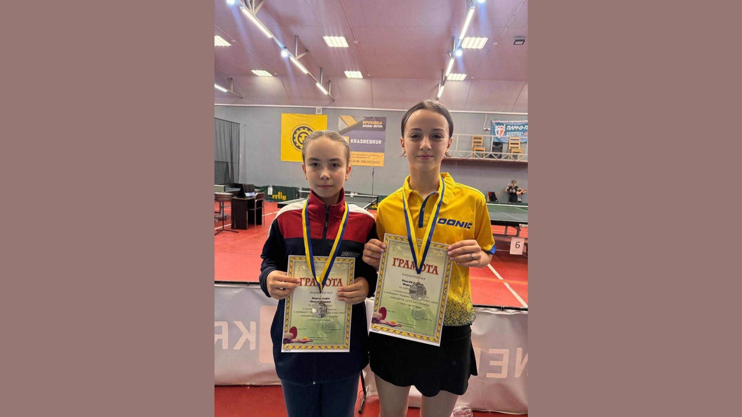 Прикарпатські тенісистки вибороли “срібло” на чемпіонаті України з настільного тенісу серед мінікадетів (ФОТО)