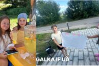 Дві школярки з Прикарпаття, продаючи лимонад, зібрали 15 тисяч гривень для військових (ФОТО)