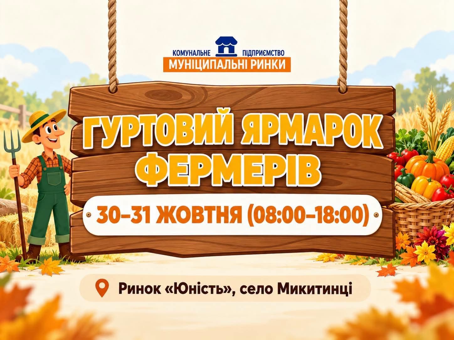 Овочі, фрукти, мед і саджанці: у Микитинцях влаштують дводенний ярмарок